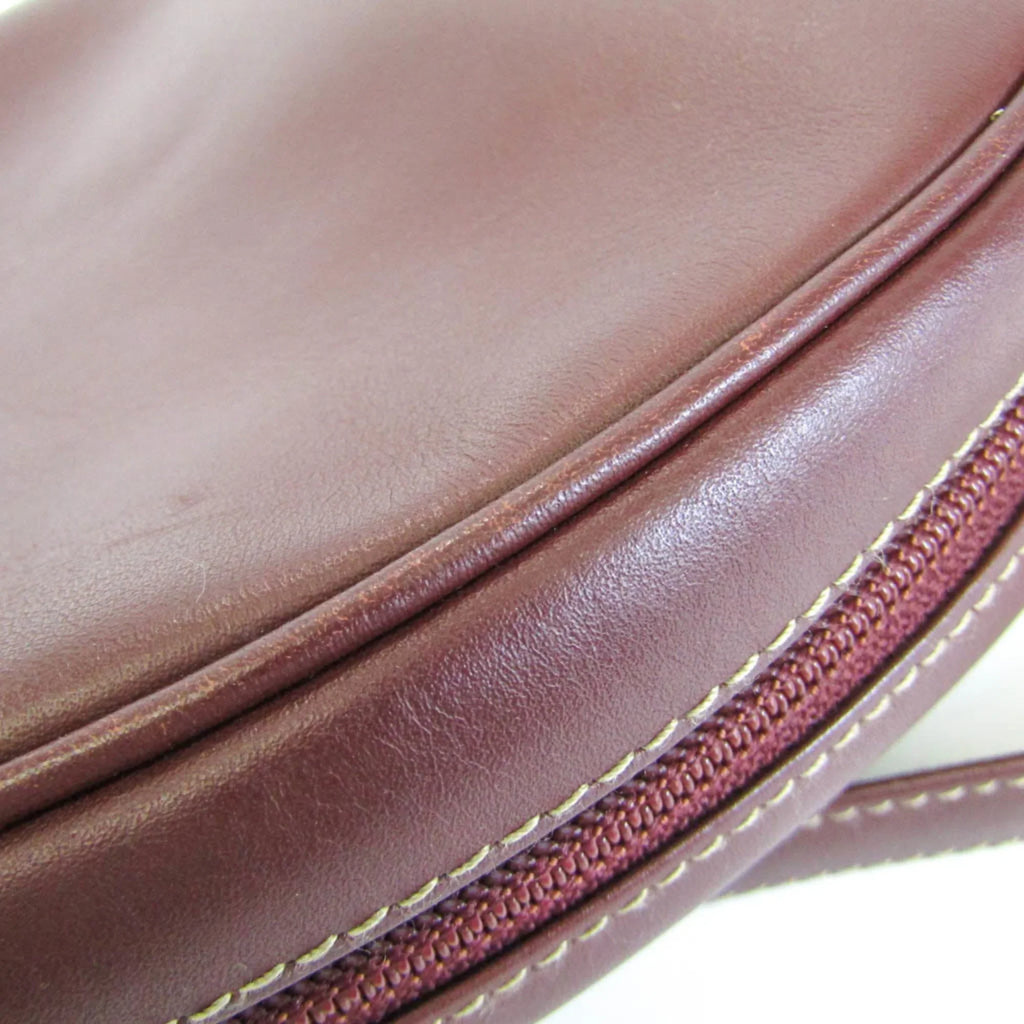 Women's Bag Must Pre-Owned Leather (Good) Shoulder Cartier Bordeaux
