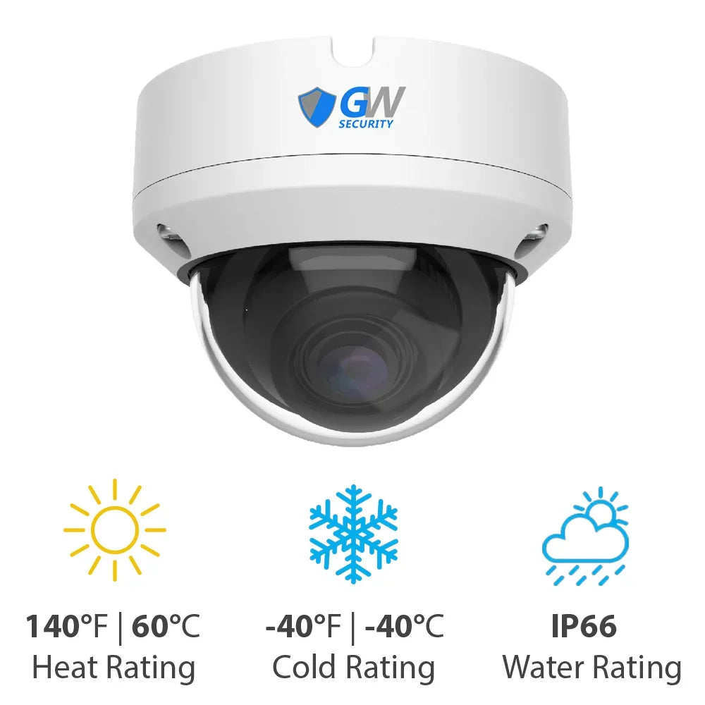 GW AI 4K & 8 8MP 8MP Security System Smart Security Playback Face/Human/Vehicle 8 exterior HD-TVI Dome CCTV Camera, with Alert and DVR Detection, Camera x AI Indoor / Channel