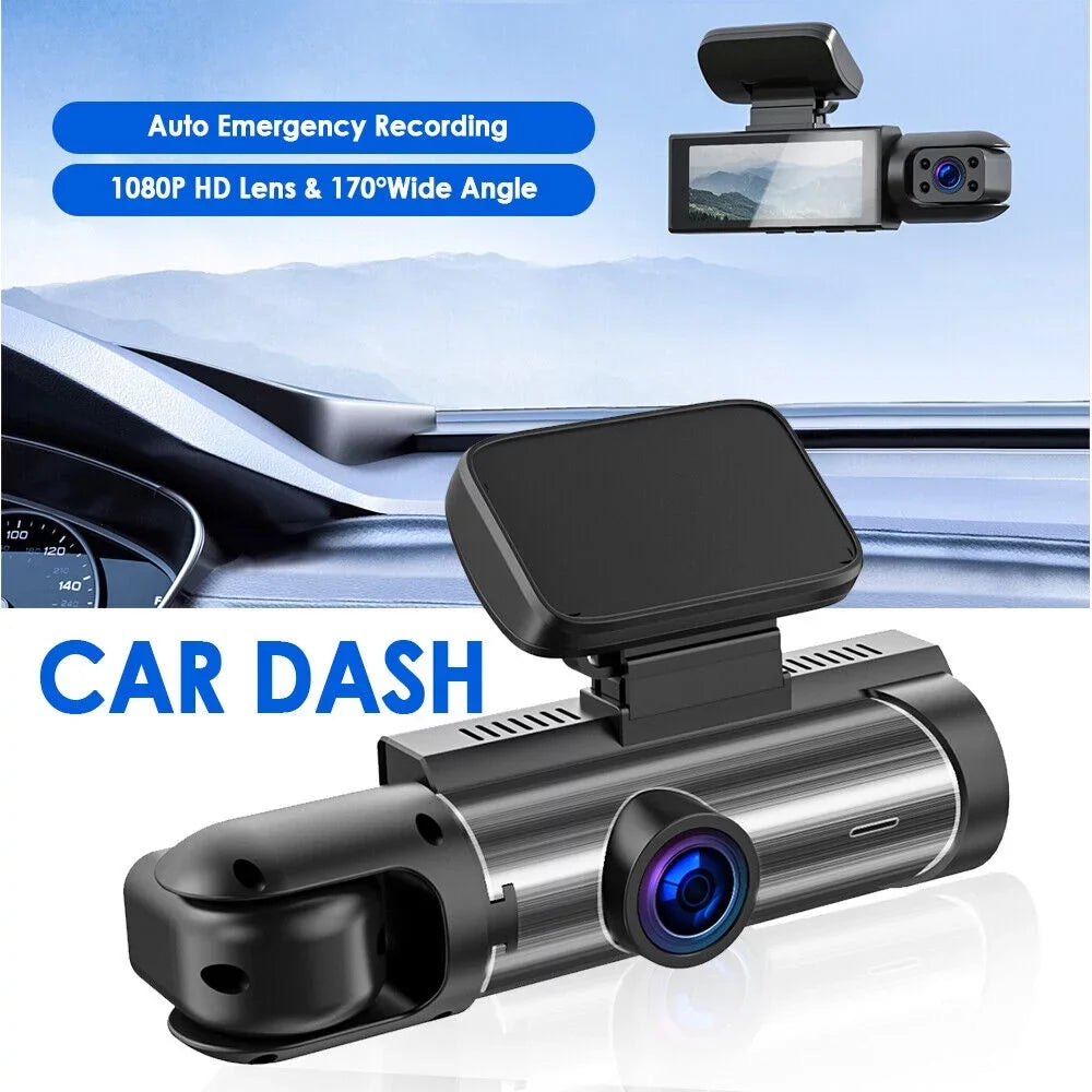 Monitor Camera Lens Cam HD Car Recorder 1080P Video G-sensor Dual Dash Parking Vtin
