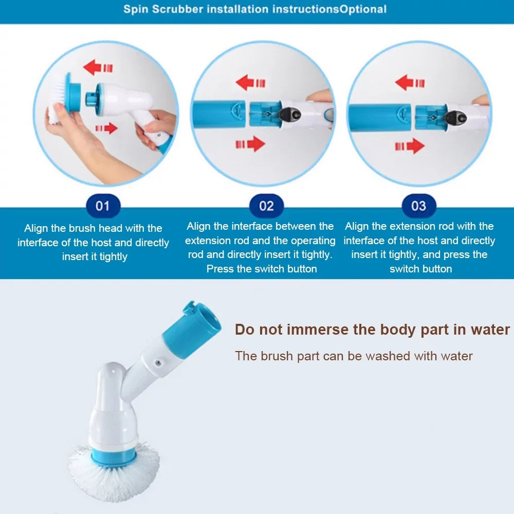 Scrubber Scrubber Floor Spin Brush AYMZ Power Electric Cordless Cleaning for Bathroom Shower