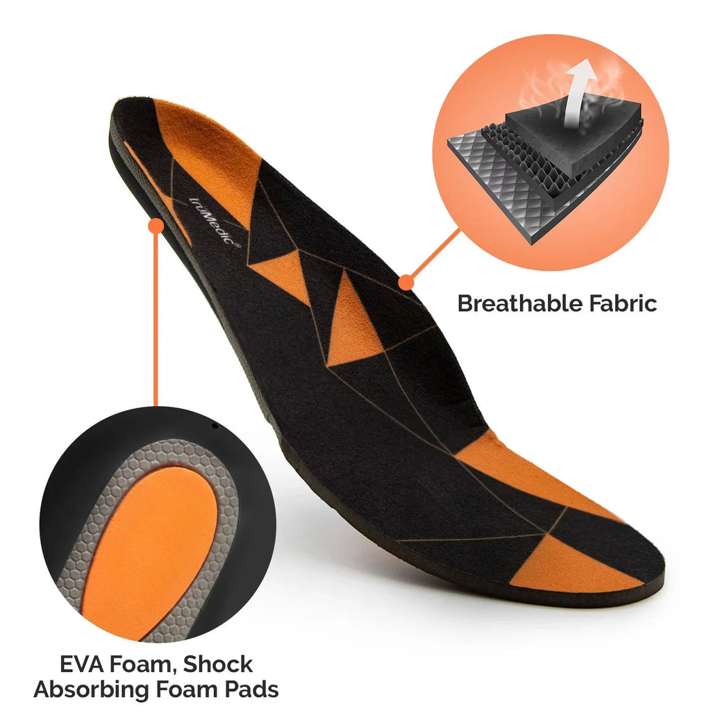 Medium Shoe for - Powersole Work Inserts Plantar Insoles All Women Comfort Standing Feet Day, and Inserts Orthotic Men, Support Fasciitis Sole and Boots, by for for Your Sneakers truMedic to