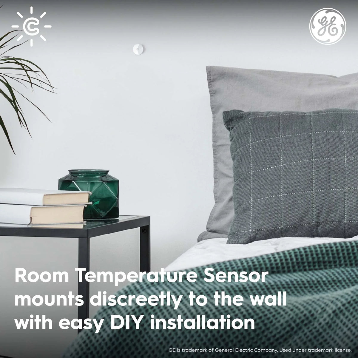 CYNC App Smart Sensor, Humidity in Pack) Schedules Separately), Smart Sensor, Thermostat Temperature Thermostat (1 Set with CYNC CYNC (Sold Sensor, GE Works