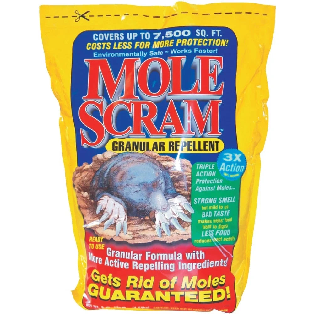 12010 10 12010 Mole 710635 Granular Lb. Organic Mole Repellent Scram