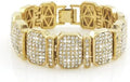 Bracelet with Bling Gold CZ Hip-Hop Tone Covered #660 Iced
