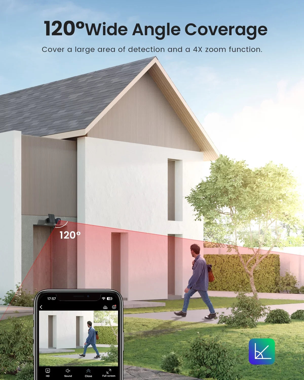 Security Color WiFi, Security White exterior Night Solar Vision, Camera View, Siren, 360° Camera, exterior PTZ Spotlight 2K/3MP & Wireless