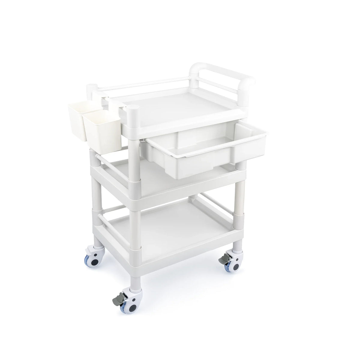 for Utility 3 Medical Wheels Clinic Cart Lbs Trolley Cart Spacious Tier Duty 360°Rotate Trolley Salon Heavy Rolling Drawers Hospital Buckets Beauty Medical with 500 Dirt Dental Mobile