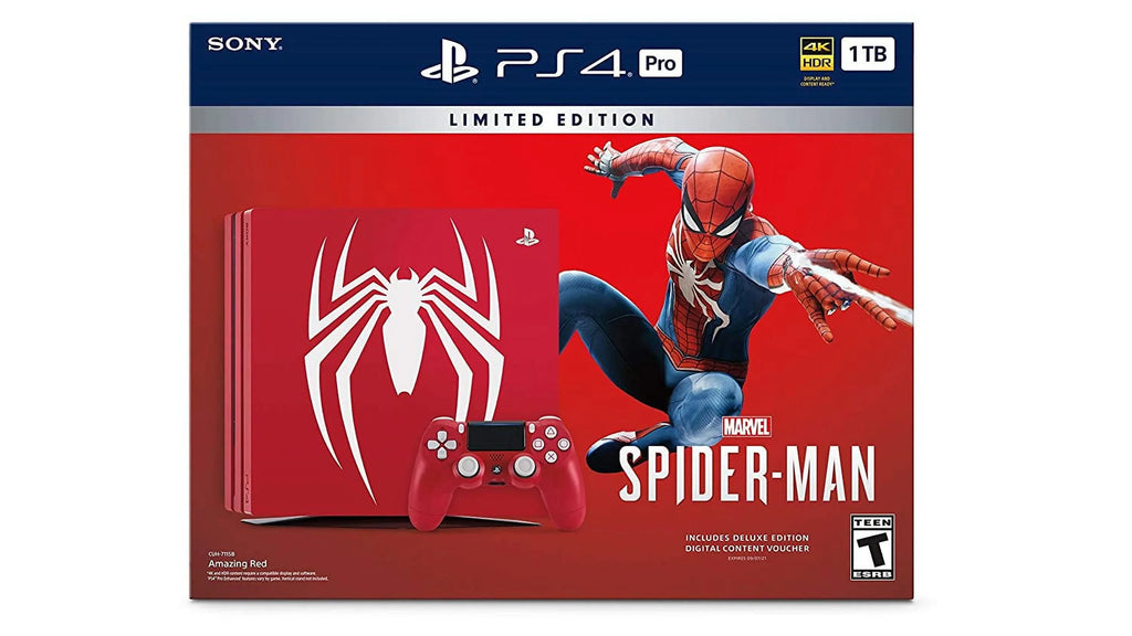 Spider-Man Pro (Refurbished) Console 4 [Discontinued] Bundle Edition Marvels PlayStation - () 1TB Restored Limited