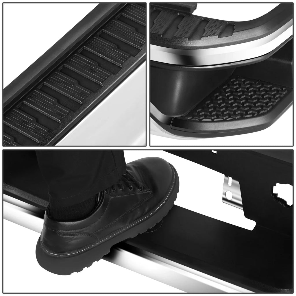 Step Bumper Sensor STEPBUM-10068 Sierra Silverado With For Parking 2019-2023 Rear Chrome DNA Holes Motoring