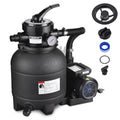 Valve Sand 3/4HP Ground Pump Yescom 12" Pool Above Filter w/ Strainer 4-Way 2640GPH for
