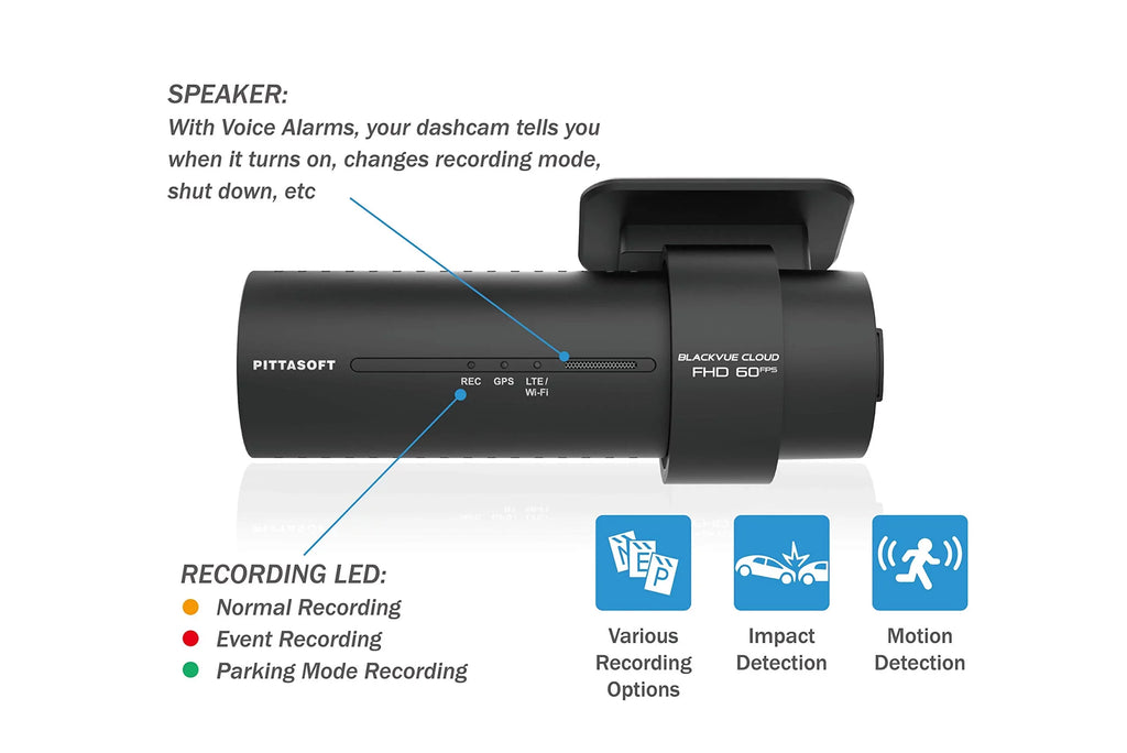 Wi-Fi, 64GB STARVIS Image Mode GPS, Dashcam Parking Back-Illuminated HD Built-in | LTE Dual Cloud DR750X-2CH Plus Optional Monitor via Sensor Voltage | | Full Module LTE BlackVue |