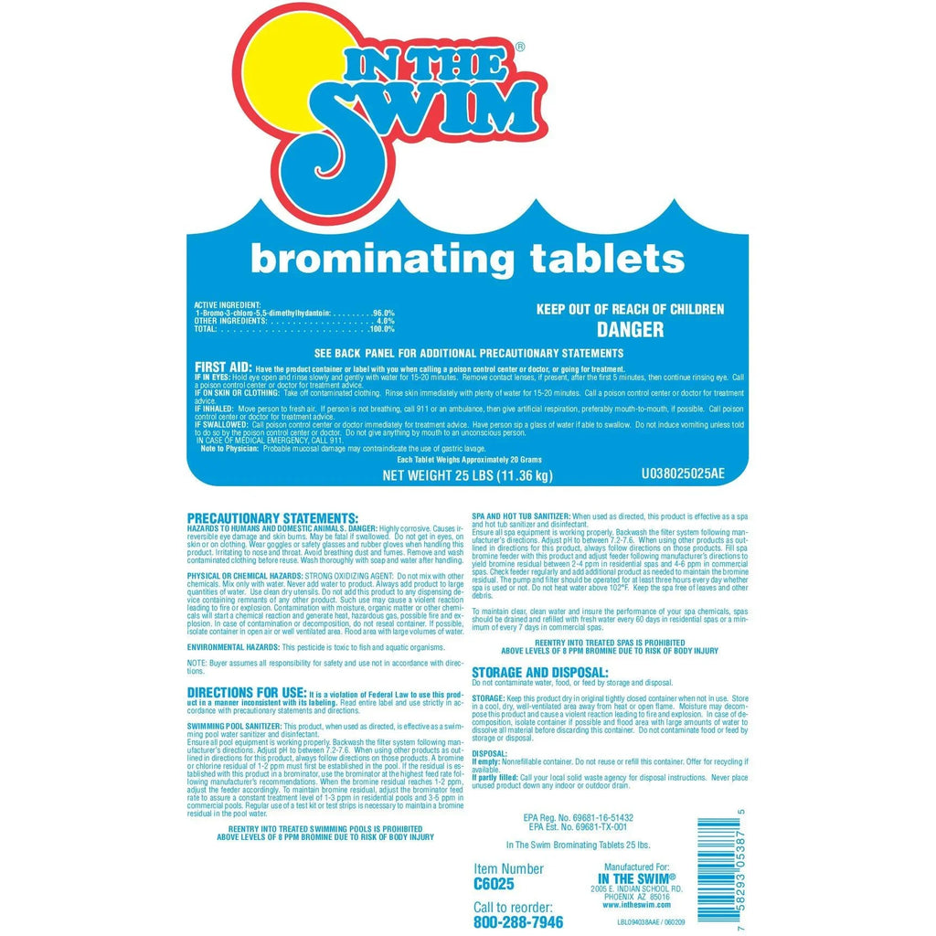 Bromine Chlorine Pounds 61% Sanitizer The for or 1 Tubs, U038008032AE Pools Pre-Stabilized, Spas, Low Swim Swimming - Odor, - Tablet In - 8 Hot Bromine Available Alternative Inch