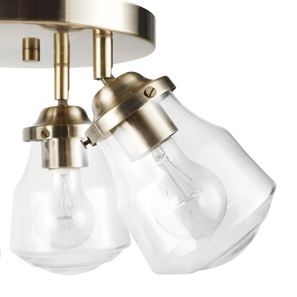 Globe Clear Canopy Included, with Brass Electric Antique 3-Light Light Shades, Lighting Bulbs Glass Gerard 59761 Track