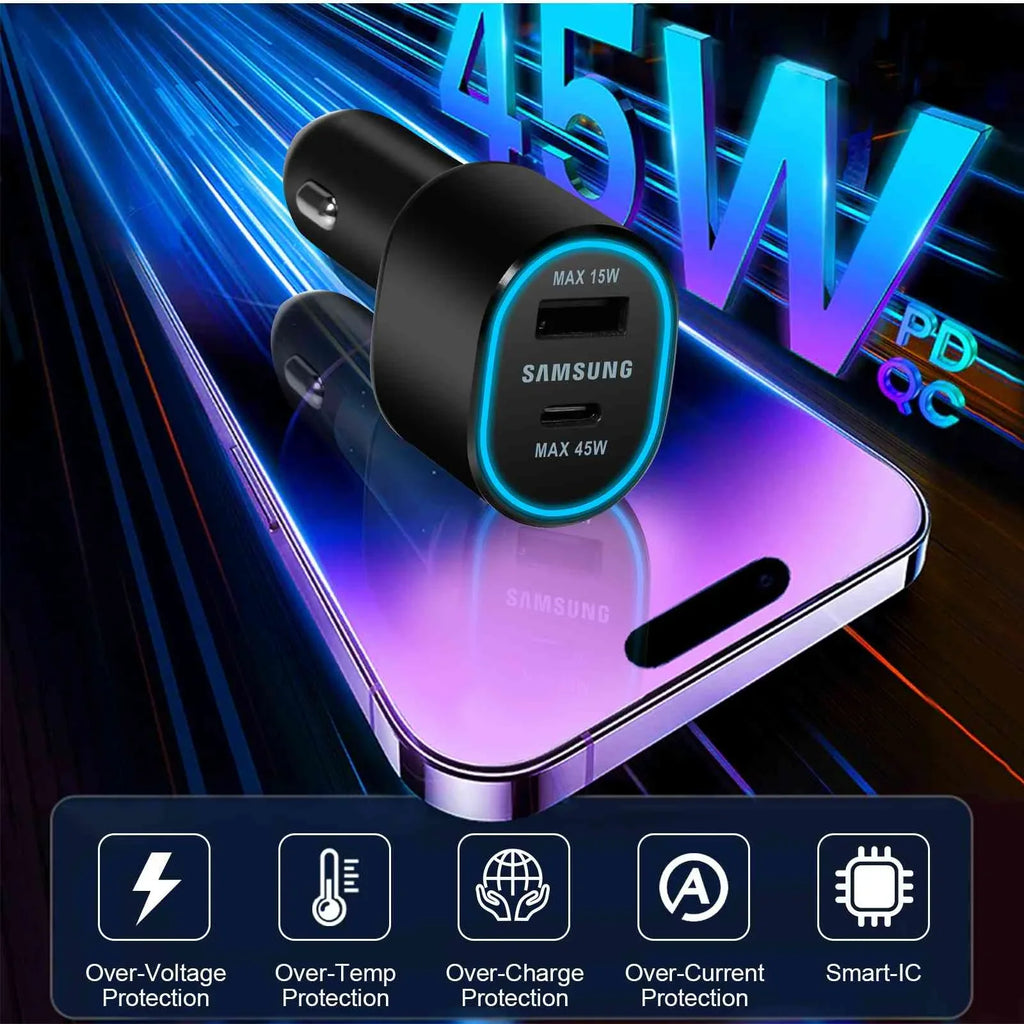 Usb for EP-L5300 Two (45W+15W) Dual Ports Legion Fast Car Black Charger Y700 Super