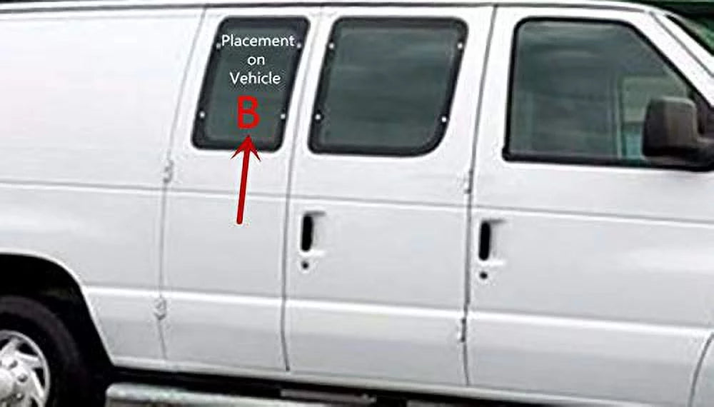 Van Rear Body Econoline Side 1992-2016 Hinged Passenger/Right For Window Door Stationary Glass