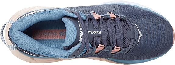 US Womens HOKA ONE Rosette 7 Trainers Blue Synthetic Textile Ombre ONE 3 Gaviota