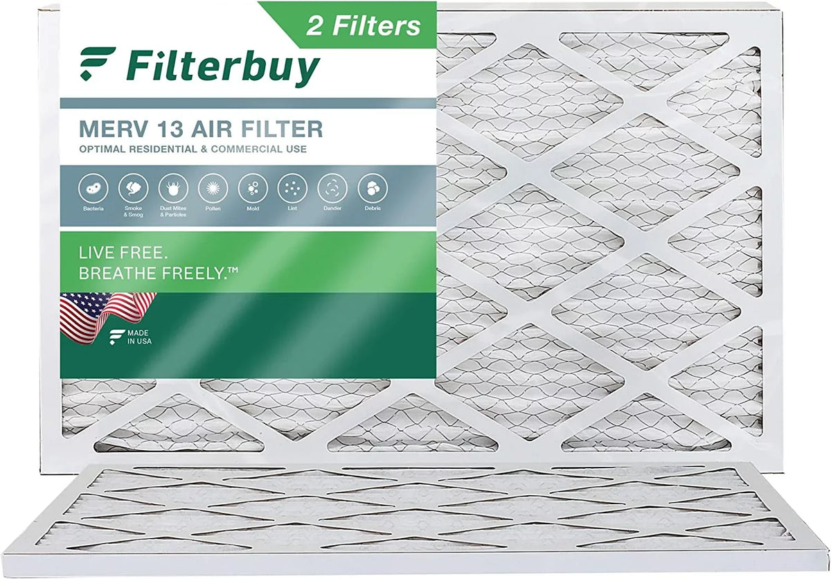 HVAC Filters AC Air 12x36x1 Pleated 13 Filterbuy (2-Pack) Furnace MERV