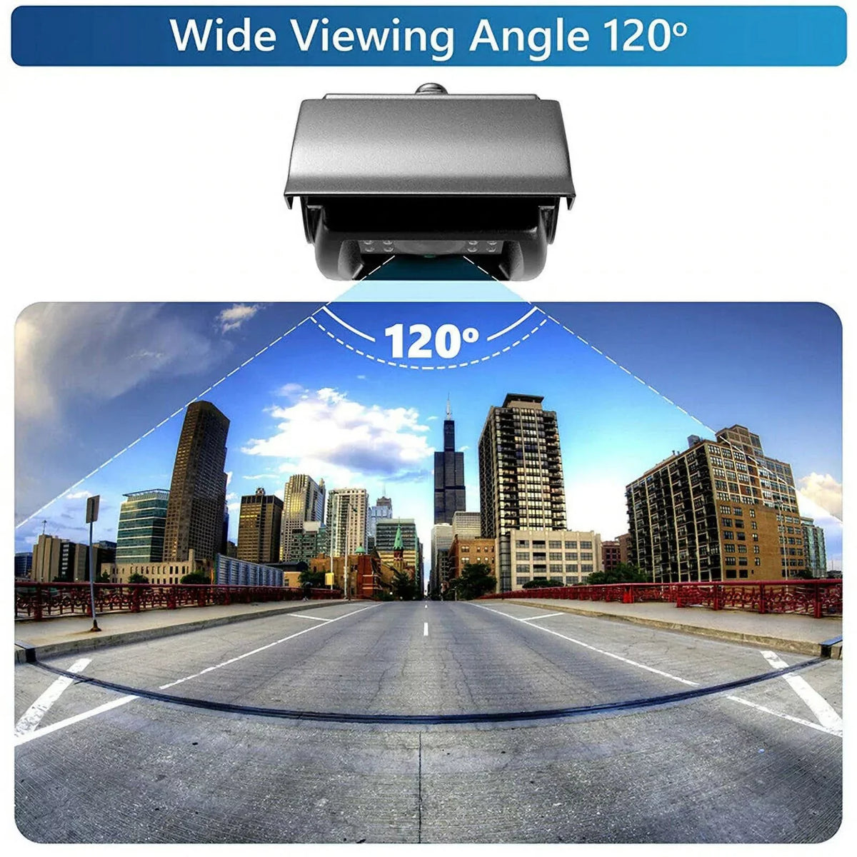 RV 18 12V/24V for parking TFT Monitor LED cable Truck Vision+32 reverse feet LCD Night Car IR 7inch with camera Bus Van Car system