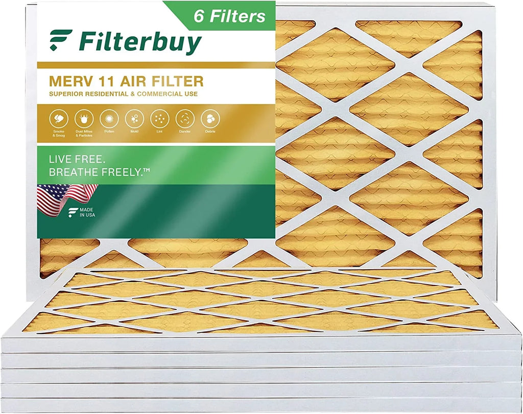 HVAC 11 Air AC (6-Pack) Furnace Pleated Filters Filterbuy 18x36x1 MERV