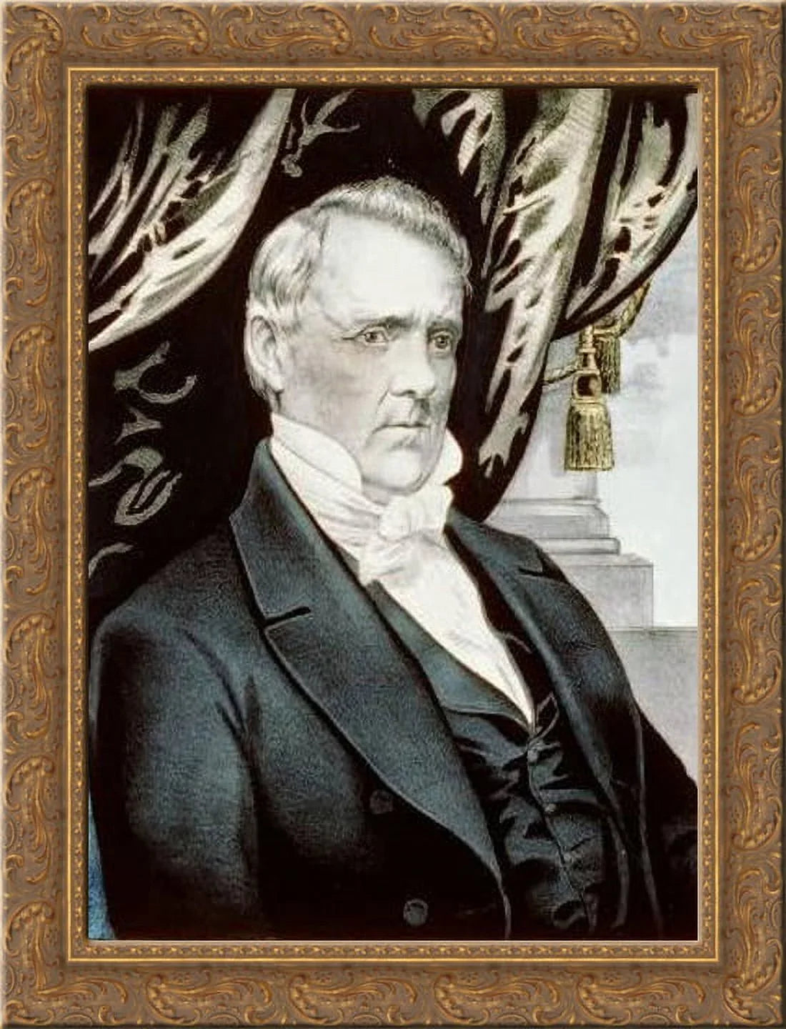 James Ornate by Buchanan Canvas Art and Wood 24x18 Framed Currier Gold Ives