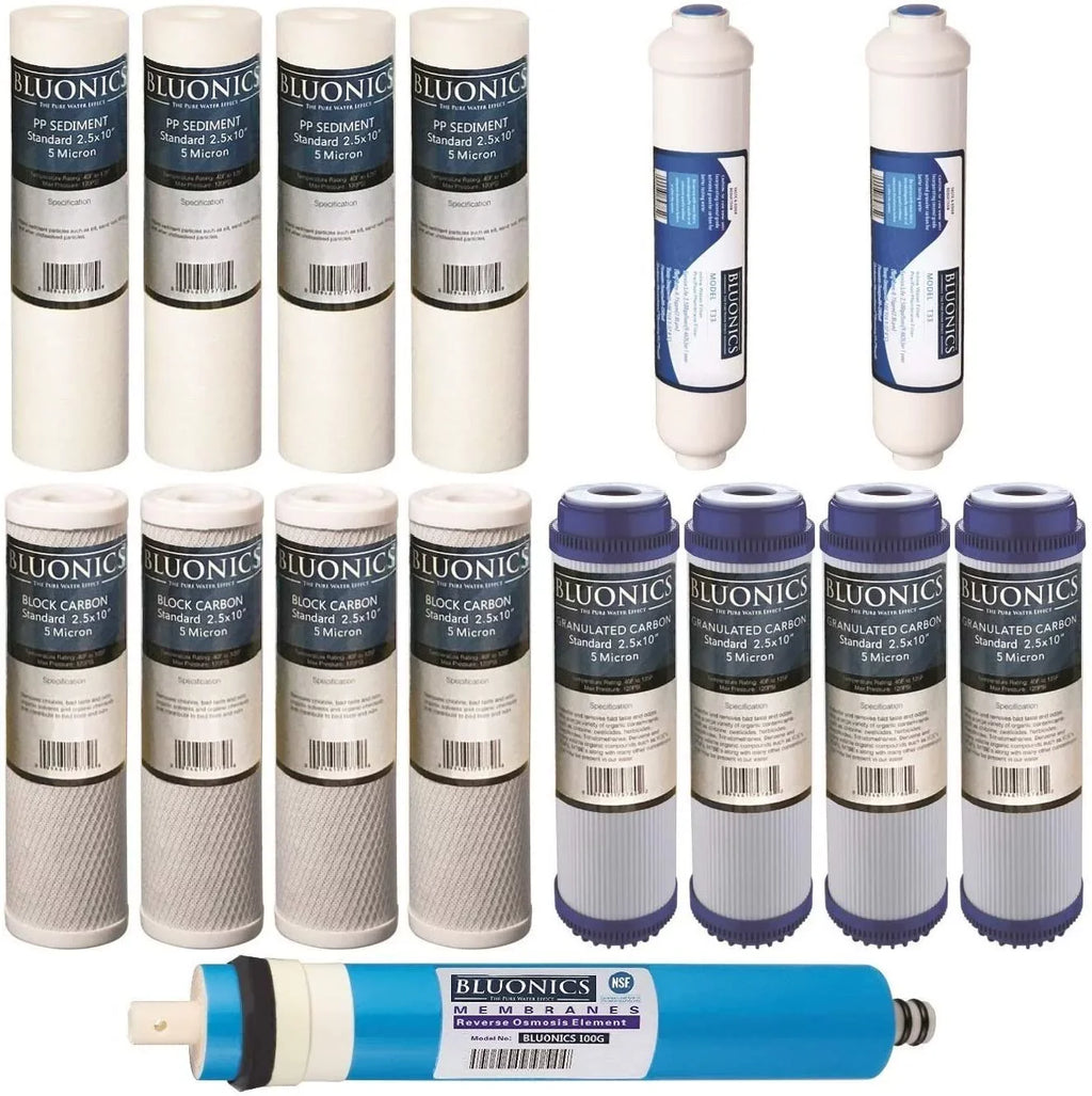 Filter pcs Set GPD 100 w/ Reverse Cartridges Replacement RO Membrane 15 Osmosis