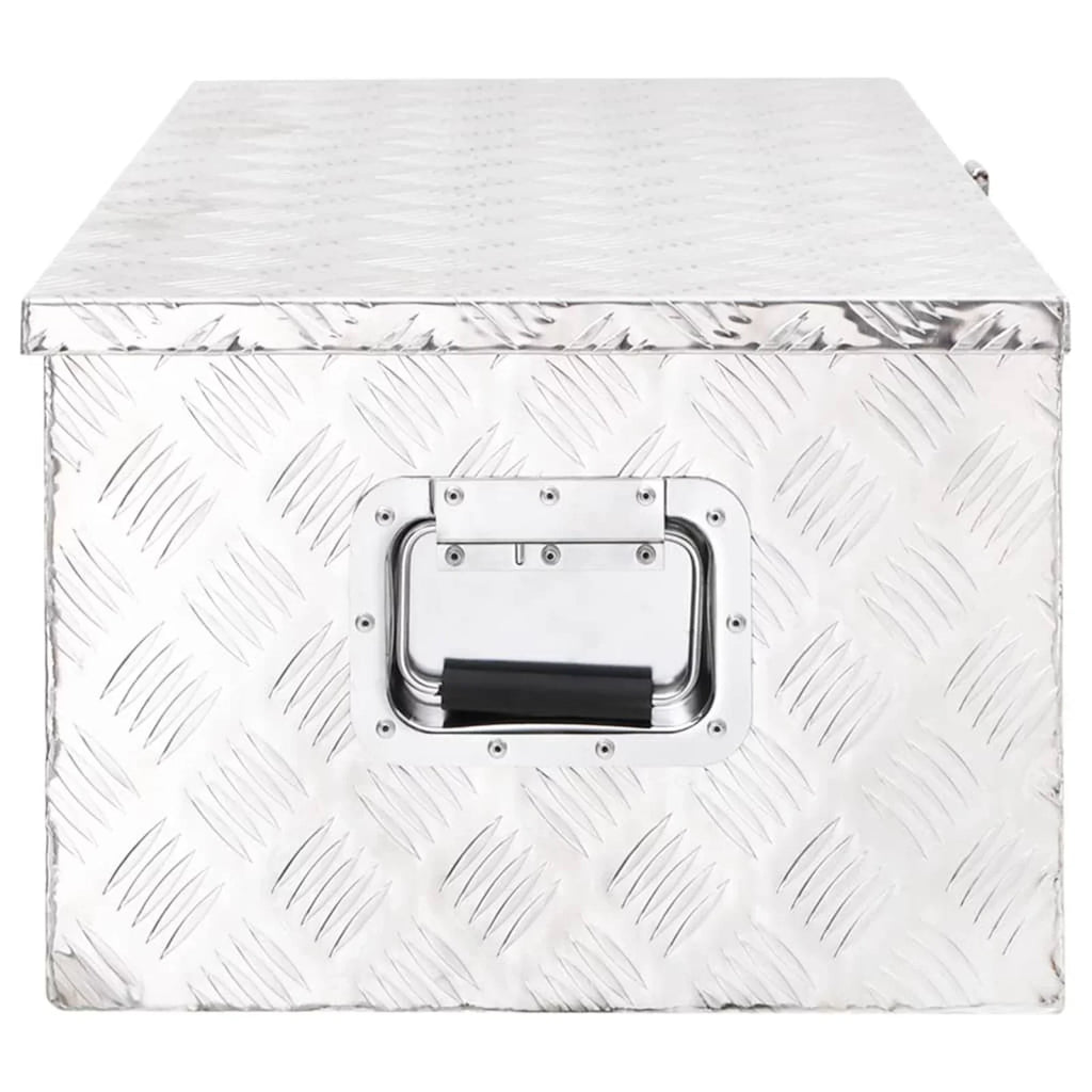 Inches Camping 13.2 Anself Aluminum Silver x Trailer Tool Vehicle, Toolbox Lockable Case 35.4 Organizer x Storage Box Truck Trip 18.5 W H) x Box for Underbody Garage, (L x