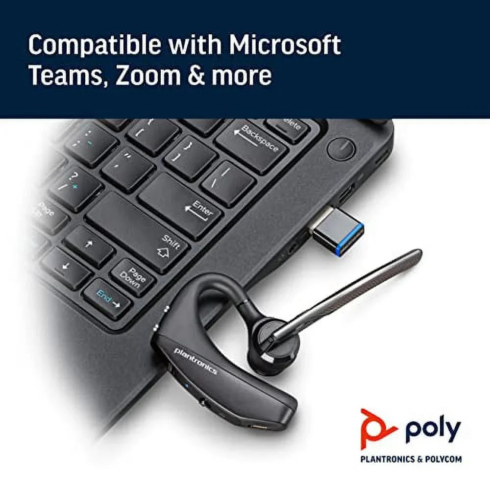 Noise to - more Voyager with - to Zoom Plantronics 5200 your Teams, & Compatible Headset PC - Works Bluetooth USB-A (Poly) and/or connect - Single-Ear - Mac UC Canceling (Monaural)