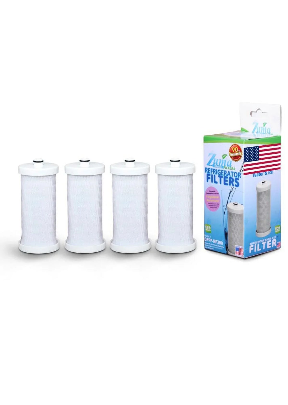 , ZUMA - # Filter with Model Made in Ice MRSR25X8A OPFF-RF300 liquid Compatible and Brand - Pack , 4 U.S.A. ,