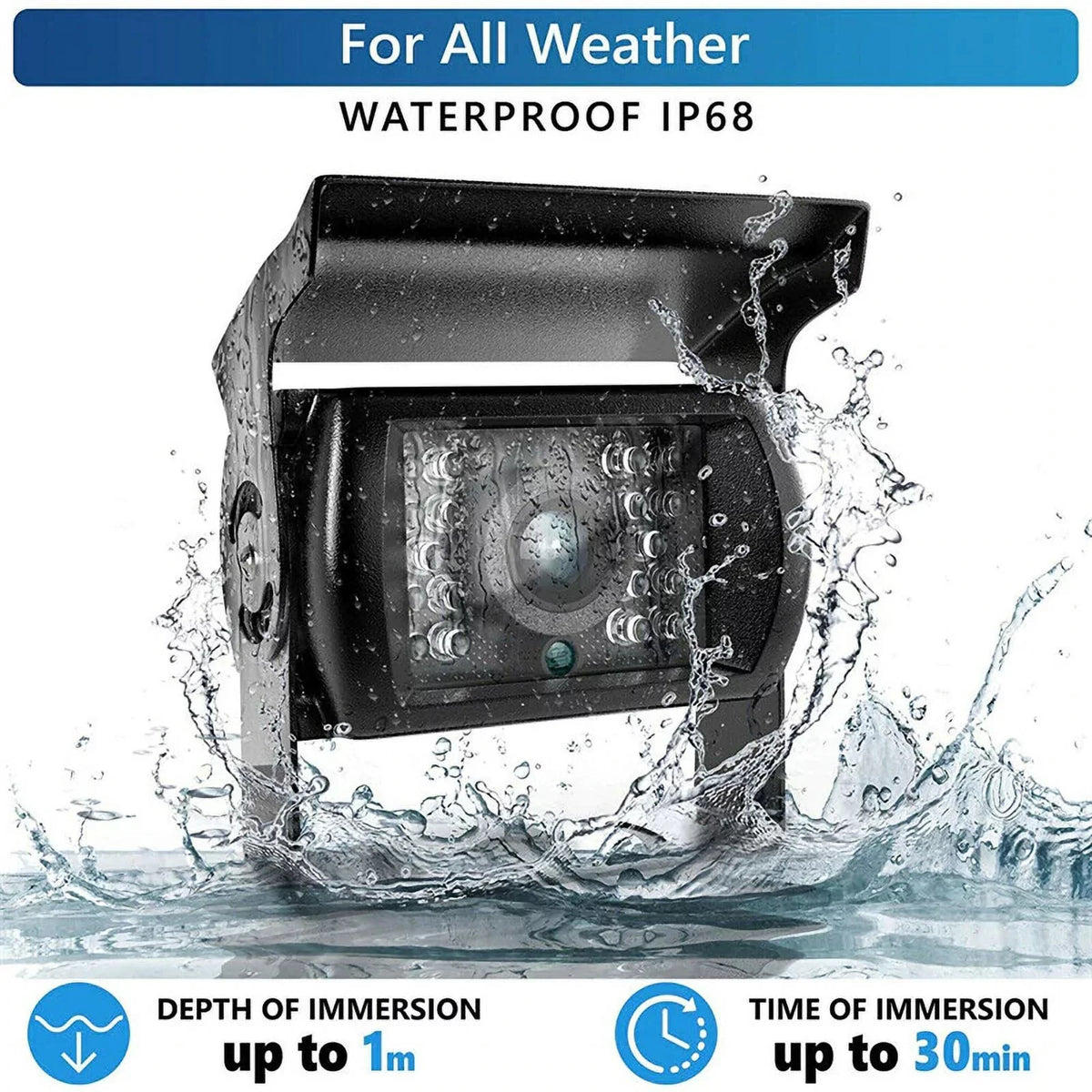 RV 18 12V/24V for parking TFT Monitor LED cable Truck Vision+32 reverse feet LCD Night Car IR 7inch with camera Bus Van Car system