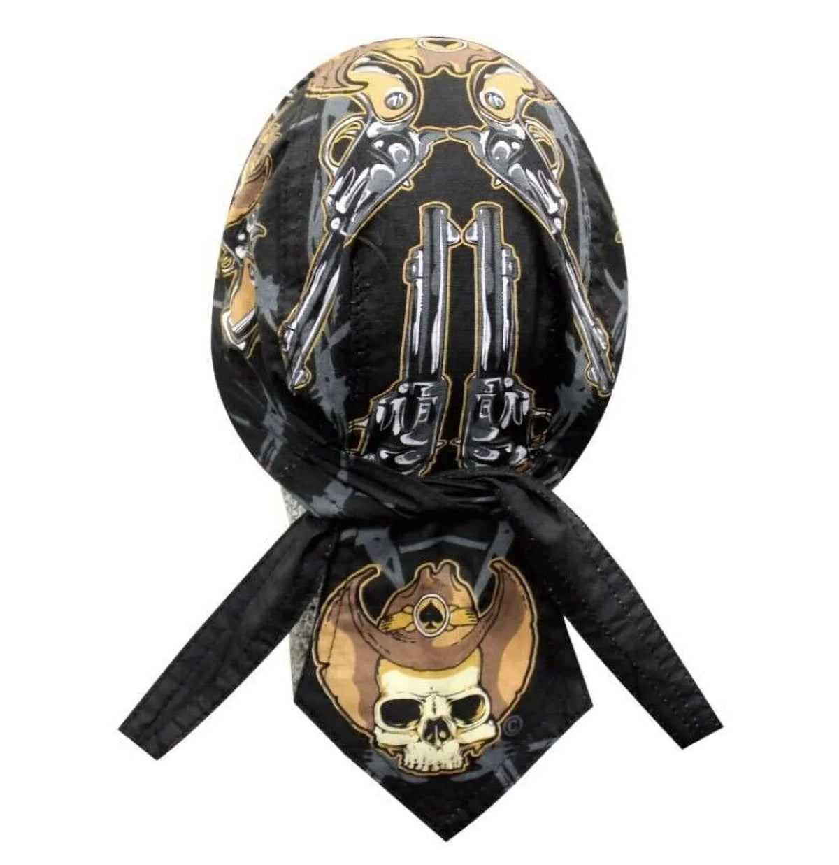 Danbanna Biker Bandana Western Desperado DuRag Skull Doo Headwrap Deluxe Rag Cap