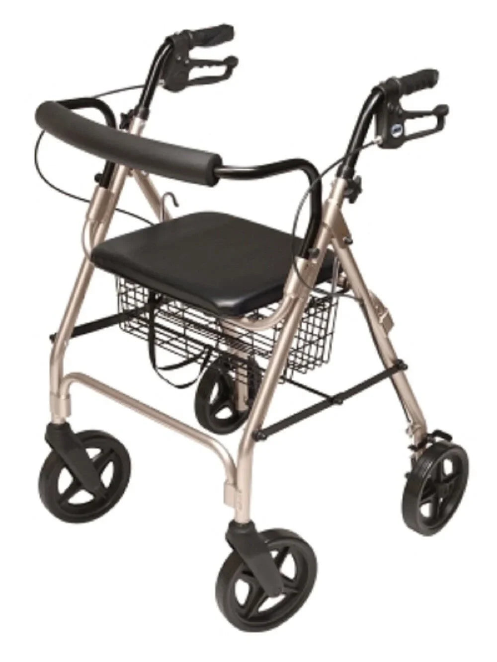 8" Four-Wheel Lumex Rollator with Walkabout Wheels Contour Deluxe