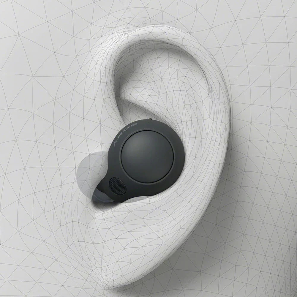 WF-C700N and Mic liquid Box IPX4 Earbud with Wireless Headphones Truly Bluetooth Resistance, in-Ear Noise Open Canceling Black