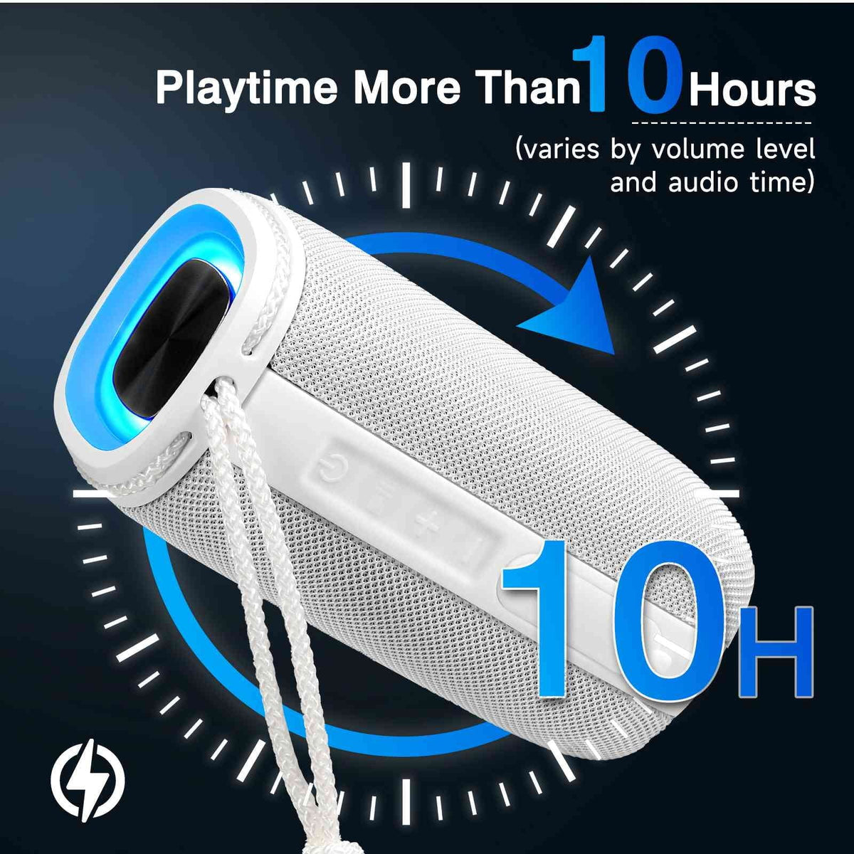 UrbanX Speakers Surround Wireless F62 IPX5 Bass, 360° Sound Waterproof for Bluetooth True Galaxy Portable - Punchy Speaker BT5.3, White Series Pairing, HD with Speaker, Scorpio