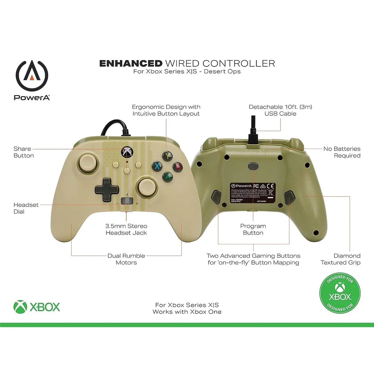 Ops) Wired Xbox SSD Bundle X Enhanced Series (Desert 1TB with Microsoft Controller