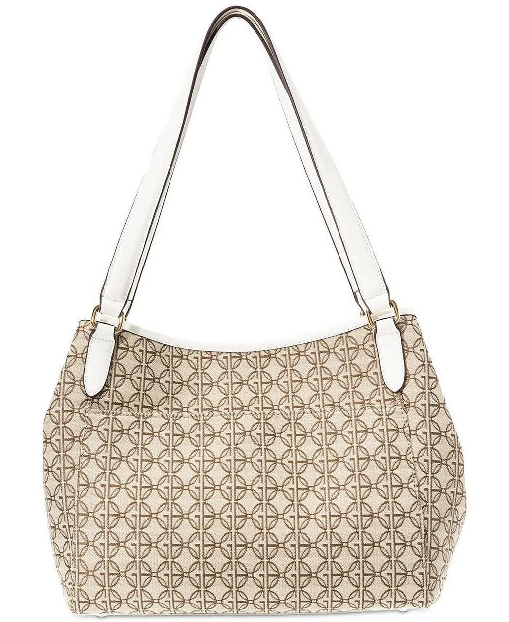 White Signature Bag Giani Bernini Shoulder Jacquard 4 Logo Poster