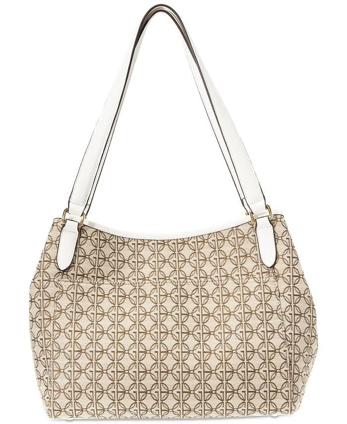 White Signature Bag Giani Bernini Shoulder Jacquard 4 Logo Poster