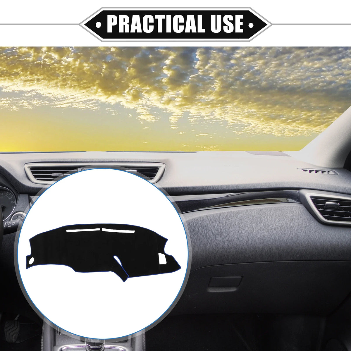 Unique Mat Console Center Protective Cover Dashboard for Car Black F150 Bargains Polyester 1999-2003 Blue