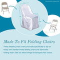 50 Reception Chair Leading It Covers Special Folding pc Wedding Restaurant Party - Black - Sparkles Satin Make Linens Banquet