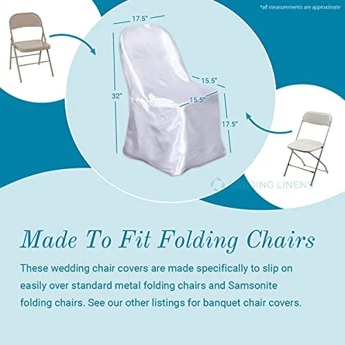 50 Reception Chair Leading It Covers Special Folding pc Wedding Restaurant Party - Black - Sparkles Satin Make Linens Banquet