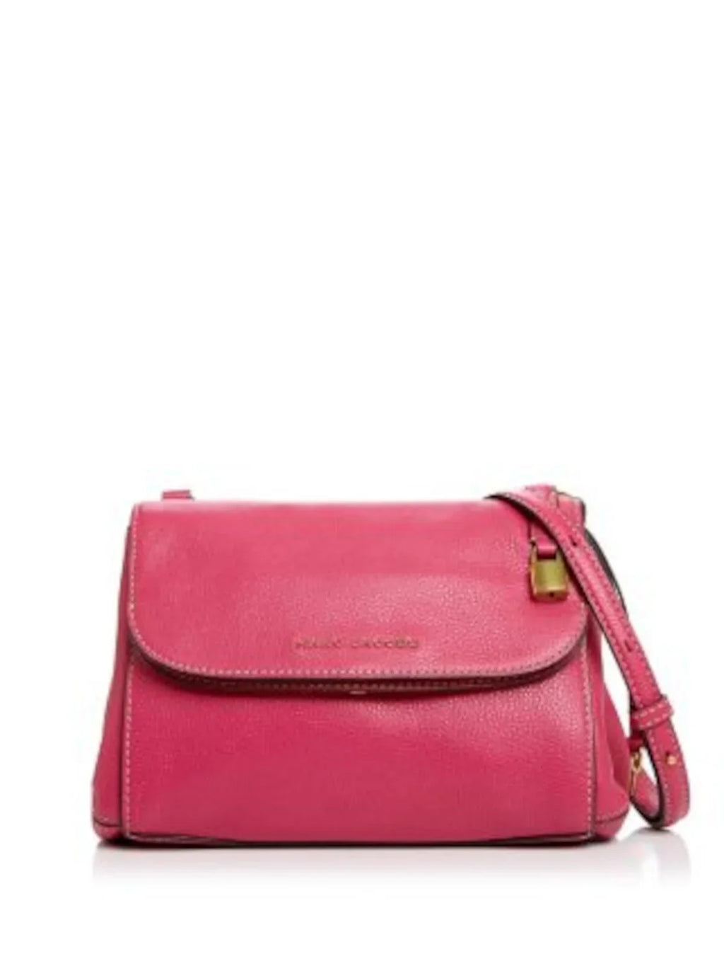 JACOBS Contrast MARC Handbag Crossbody Decorative Solid Women's Purse Padlock Adjustable Pink Stitching Strap