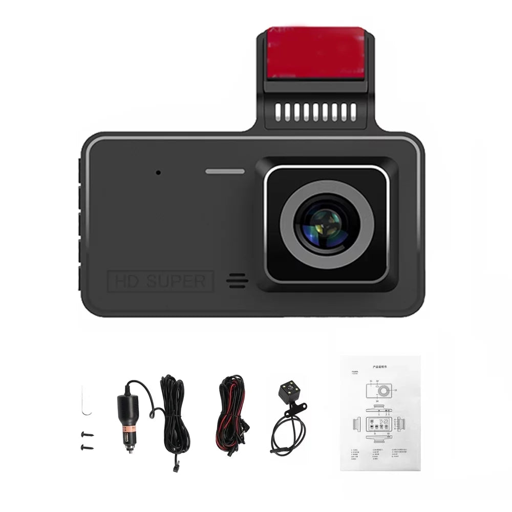 Driving Recording Dash with Recorder Loop Motion Reversing Camera Eccomum 4 170° 1080P Support DVR Detection Touchscreen Dashcam Wide Car Inch Picture Night-Vision Angle