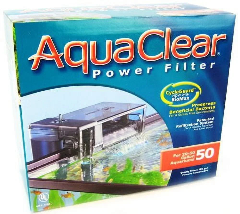 4 Filter 20-50 (200 Aquaclear 50 - Power Pack Aquaclear Tanks) GPH Gallon of