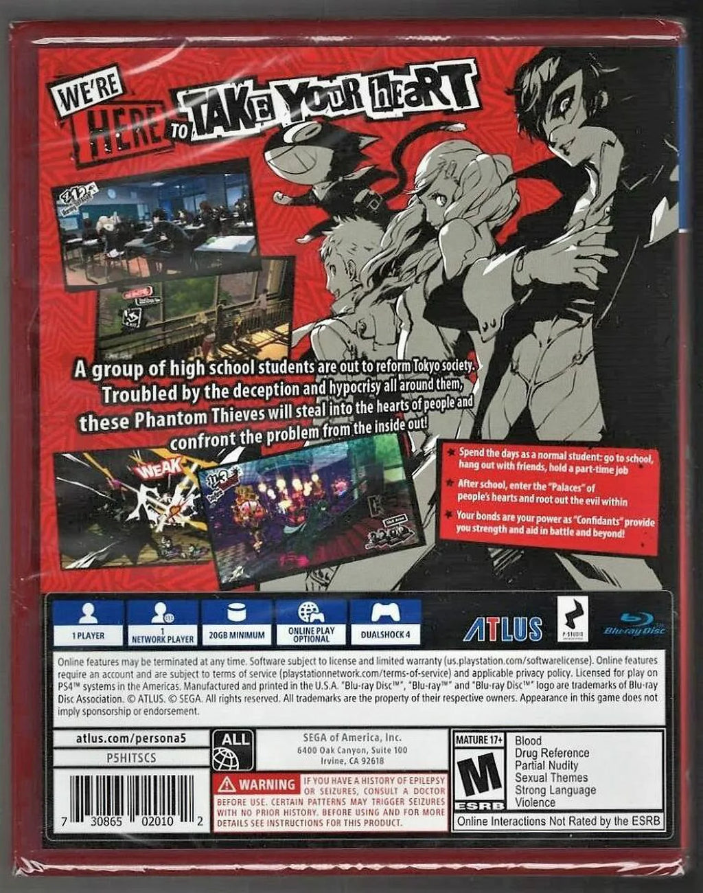 New (Brand Hits) US 5 PS4 PlayStati Version) Sealed Factory Persona (Playstation