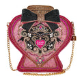 LOVE Bottle Handbag Beaded Purse Pink POTION NEW Mary Frances