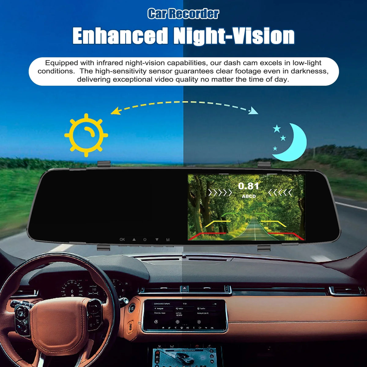 Dual Inch Rear Dash Dual Dazzduo Radars Cam Dash Dash 1080P Support Camera Reverse DVR Reco Rear Apexeon Inch Screen Camera Dash Camera,Camera 4.3 Rear 4.3