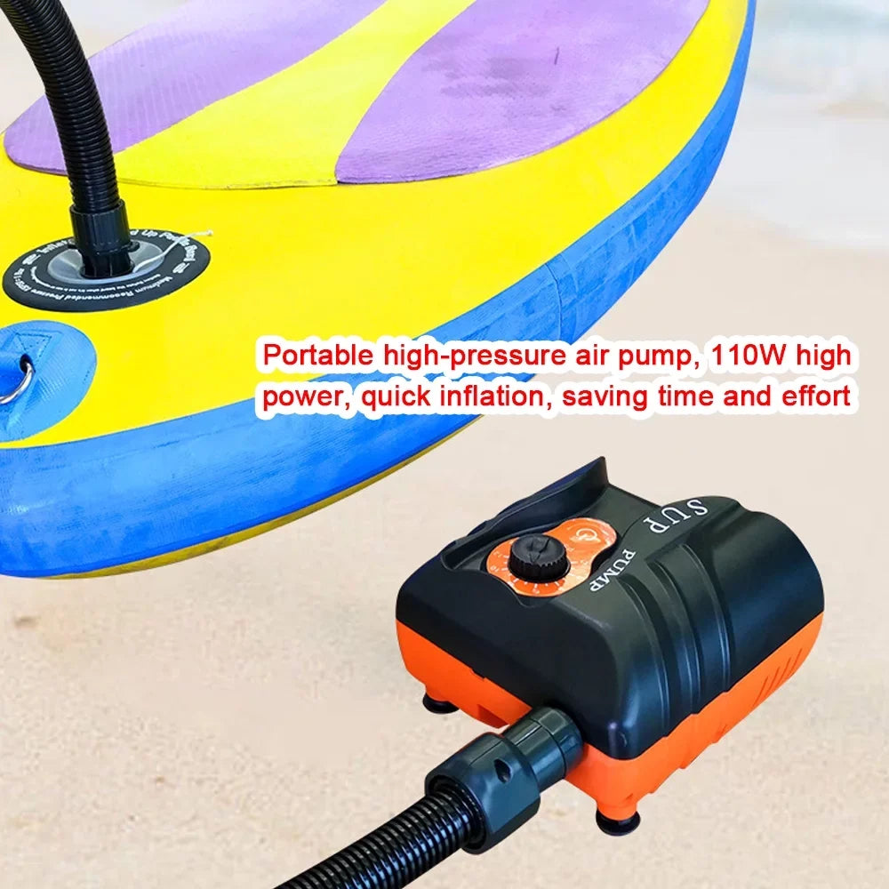moobody Board Paddle Inflator 16PSI Electric 110W for Pressure Pool Boat Air High Portable Pump Inflatable
