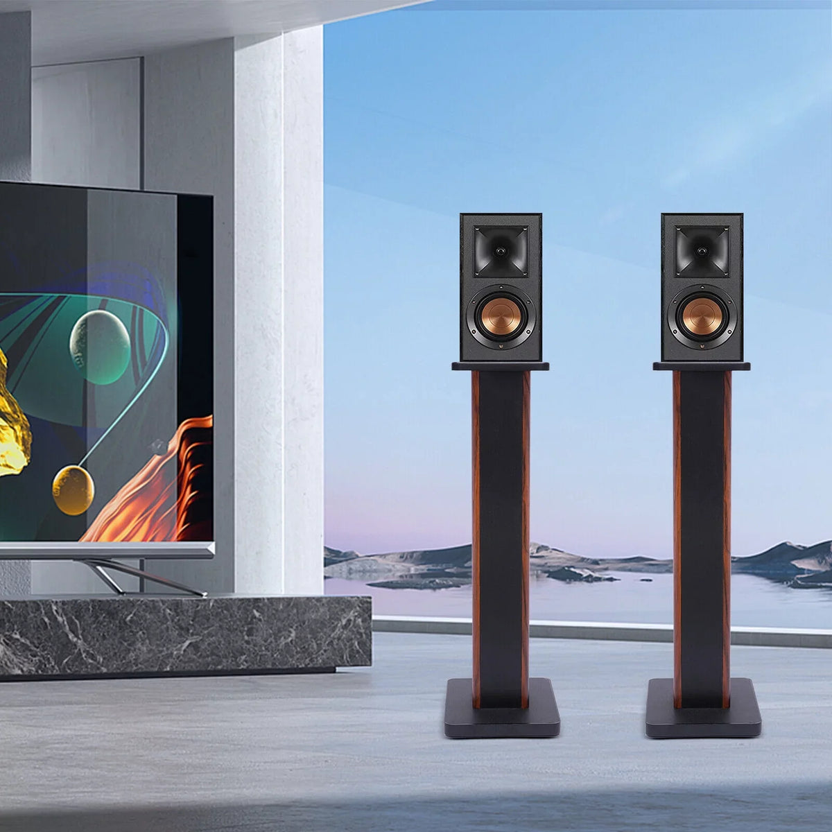 Speaker Home 2x28" Holder Studio Monitor Speaker Theater Multimedia Stands Stand
