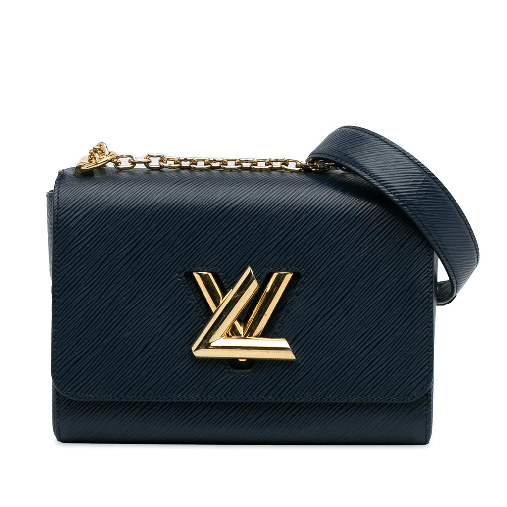 Twist Authenticated MM Bag Leather (Good) Crossbody Unisex Pre-Owned Blue Epi