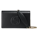 Wallet Body Chain Bag Cross Black on Soho Leather