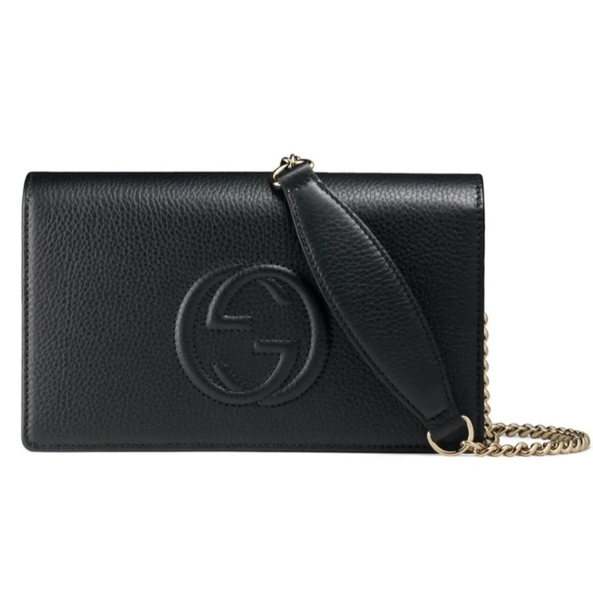 Wallet Body Chain Bag Cross Black on Soho Leather