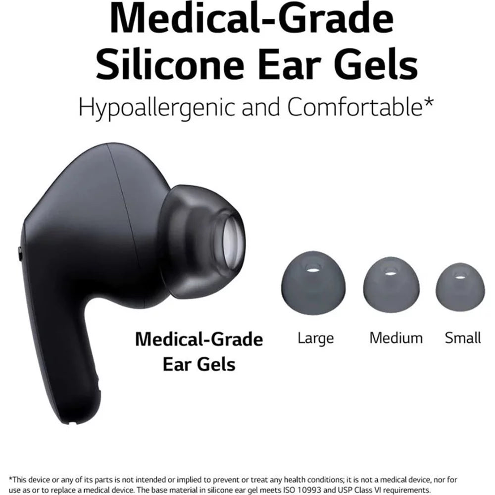 Box Earbuds, True FP7C Free Active Noise Open LG Wireless TONE UVnano Black Cancellation